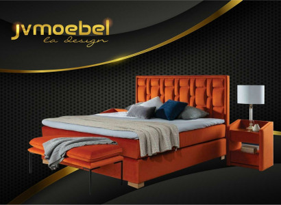 Design Bett Schlafzimmer Set 4tlg. Nachttisch 2x Sitzbank Betten moderne